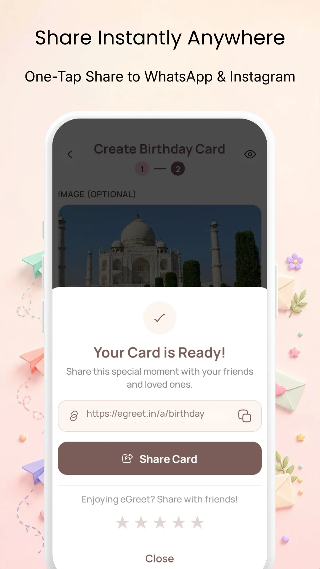 Egreet: Greeting Cards Maker screenshot